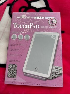 Impressions Hello Kitty Pink Tri-Tone LED TouchPad Makeup Mirror